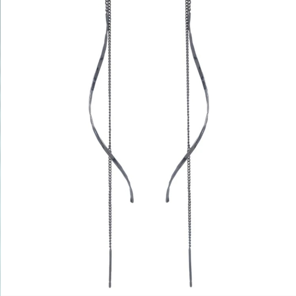 🖤🖤NEW🖤🖤CASUAL!! Threaded Spiral Earrings in BLACK 🖤🖤 - Picture 6 of 16